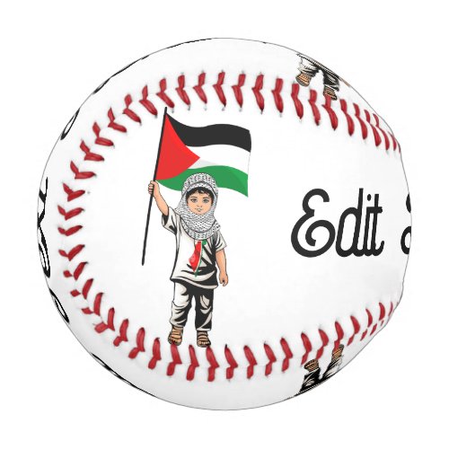 Child with Keffiyeh Palestine Flag  Baseball