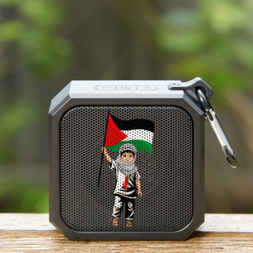 Child with Keffiyeh Palestine Flag  Bluetooth Speaker