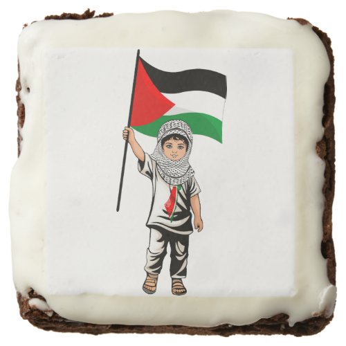 Child with Keffiyeh Palestine Flag  Brownie