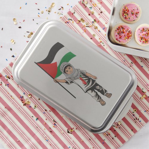 Child with Keffiyeh Palestine Flag  Cake Pan