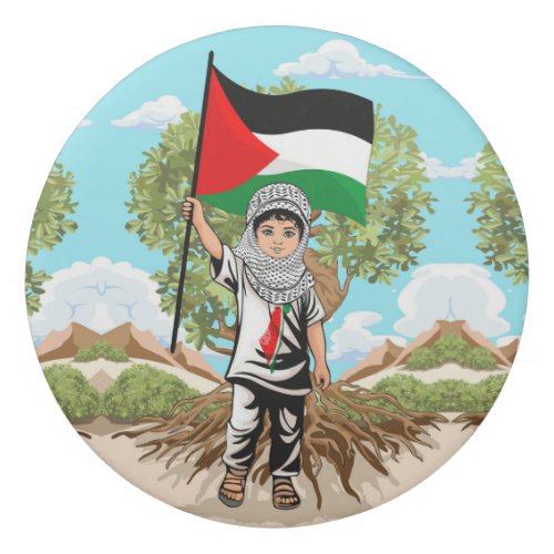 Child with Keffiyeh Palestine Flag  Eraser