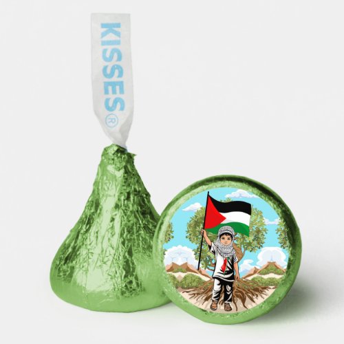Child with Keffiyeh Palestine Flag  Hersheys Kisses