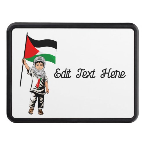 Child with Keffiyeh Palestine Flag  Hitch Cover