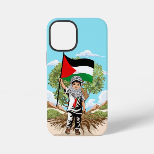 Child with Keffiyeh Palestine Flag  iPhone 12 Mini Case