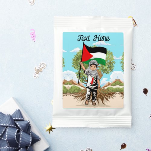 Child with Keffiyeh Palestine Flag  Margarita Drink Mix