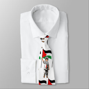 Child with Keffiyeh Palestine Flag Neck Tie