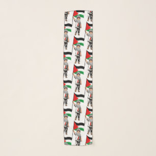 Child with Keffiyeh Palestine Flag Scarf