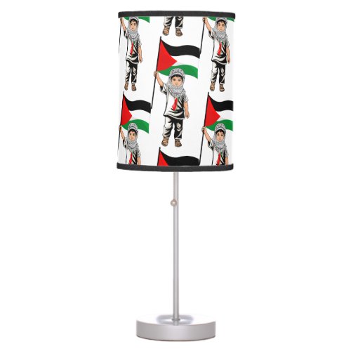 Child with Keffiyeh Palestine Flag  Table Lamp
