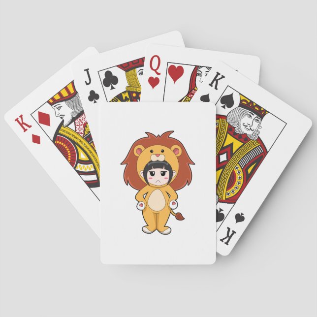 Child with Lion Costume Poker Cards (Back)