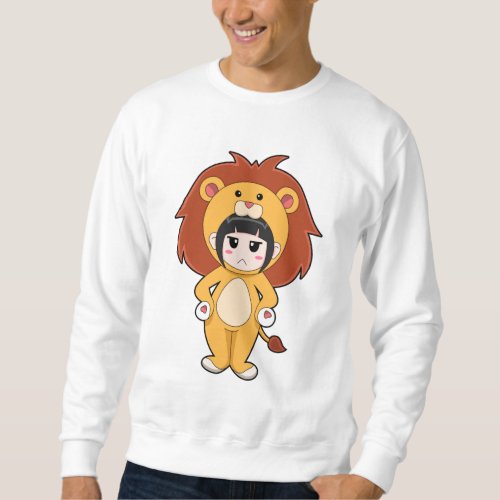 Child with Lion Costume Sweatshirt