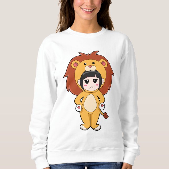 Child with Lion Costume Sweatshirt (Front)