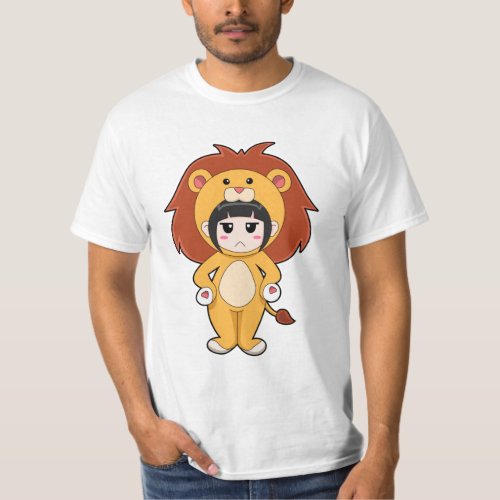 Child with Lion Costume T_Shirt