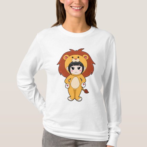 Child with Lion Costume T_Shirt