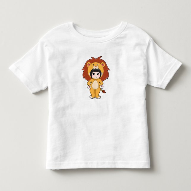 Child with Lion Costume Toddler T-shirt (Front)