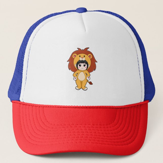Child with Lion Costume Trucker Hat (Front)