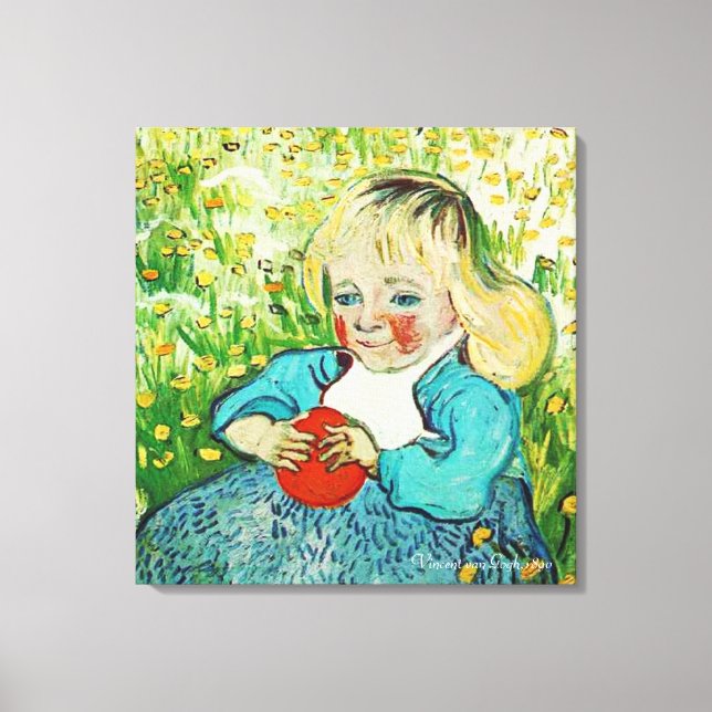 Child with Orange, 1890. Vincent van Gogh Canvas Print (Front)