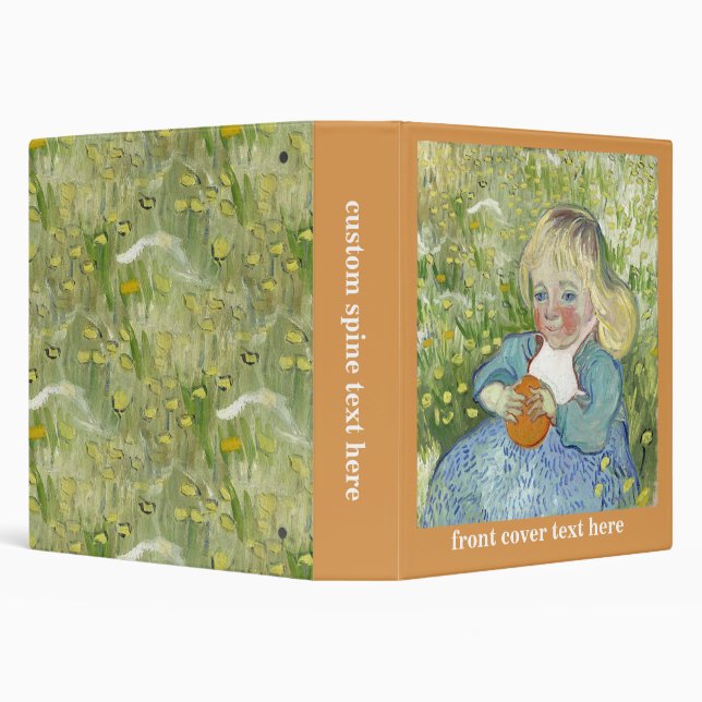 Child with Orange, Vincent Van Gogh 3 Ring Binder (Background)