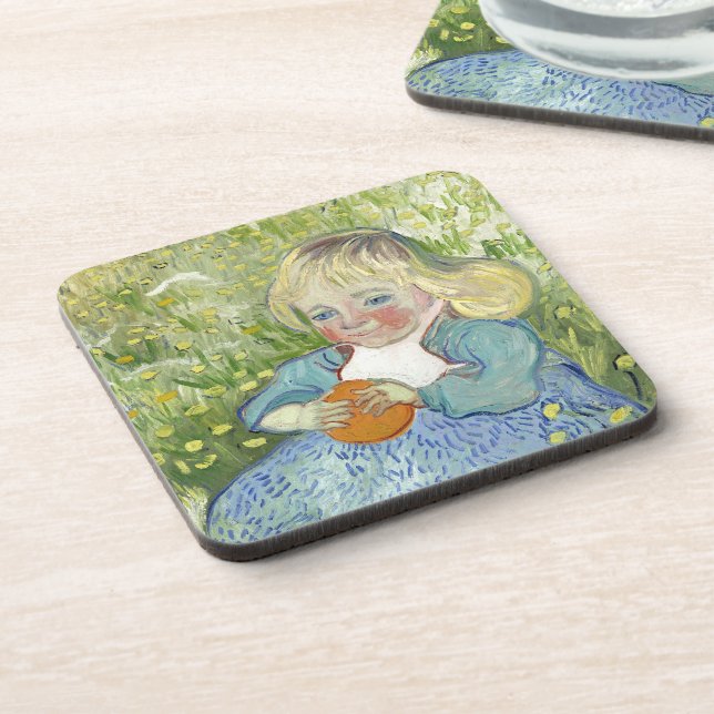 Child with Orange, Vincent Van Gogh Beverage Coaster (Left Side)