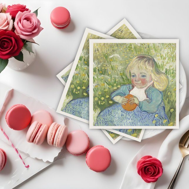 Child with Orange, Vincent Van Gogh Napkins (Creator Uploaded)