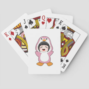 Child with Penguin Costume Poker Cards