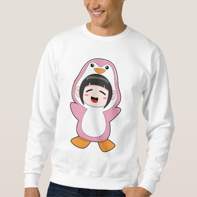 Child with Penguin Costume Sweatshirt (Front)