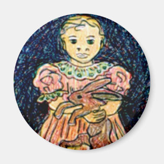 Child with Rabbit Magnet