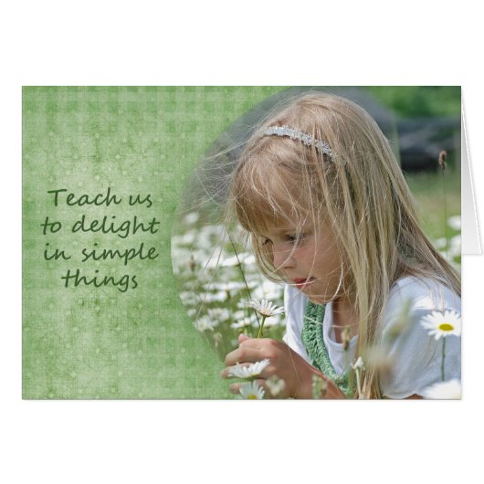 Child with wildflowers cards (Front Horizontal)