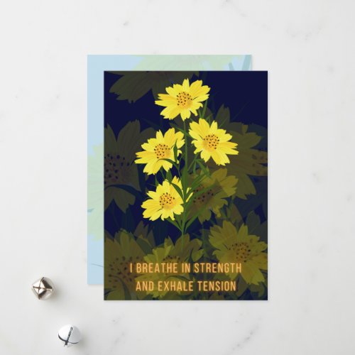 Childbirth Affirmation Card with flowers