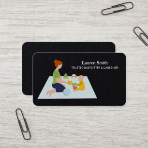 Childcare Babysitter Business Card