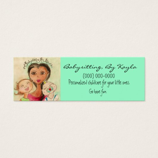 Childcare/Babysitting Card (Front)