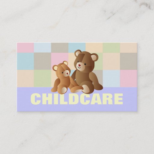 Customizable Childcare business cards