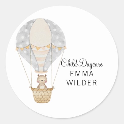 Childcare Business Note Card Classic Round Sticker