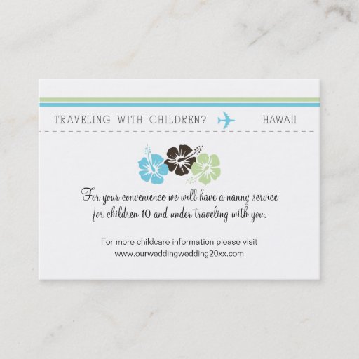 Customizable Childcare Card for Wedding Business Card Template