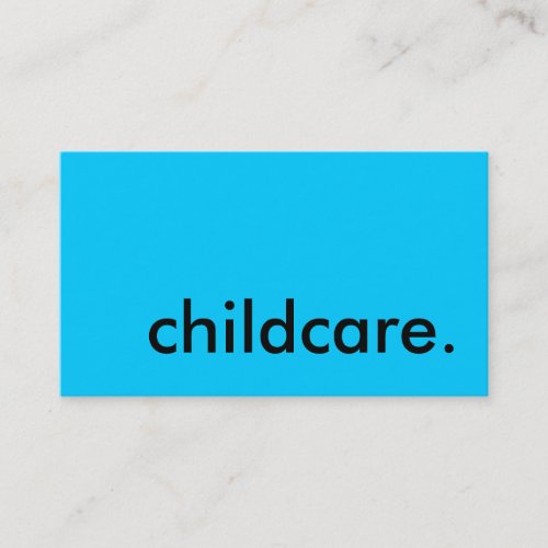 childcare. (color customizable) business cards