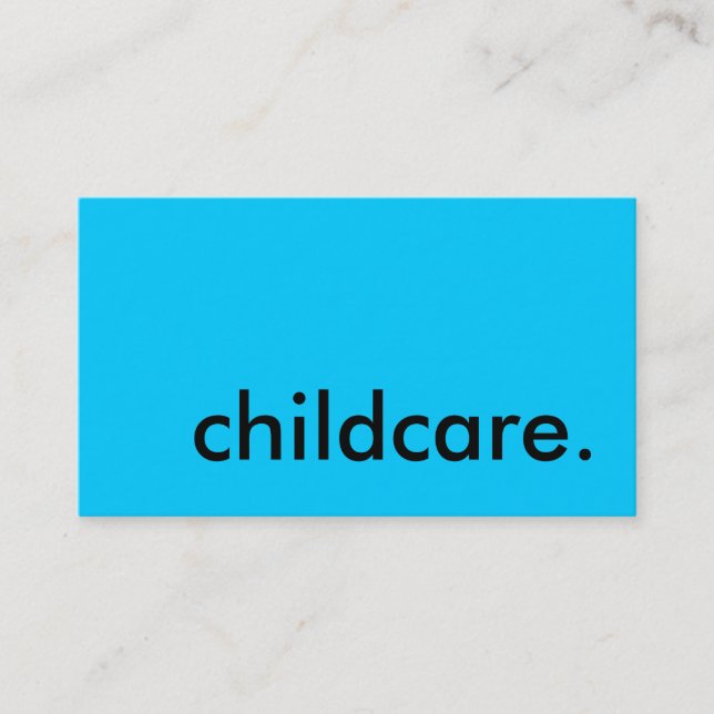 childcare. (color customizable) calling card (Front)