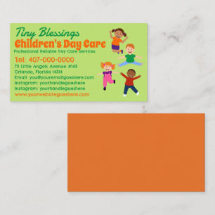 Childcare Daycare Babysitting Services Business Card