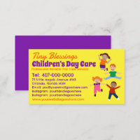 Childcare Daycare Babysitting Services Business Card