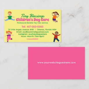 Childcare Daycare Babysitting Services Business Card