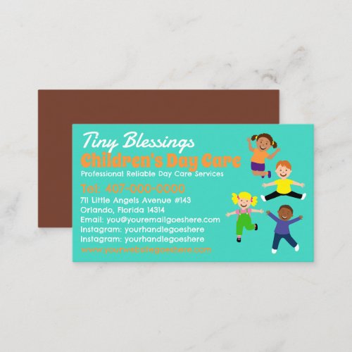 Childcare Daycare Babysitting Services Business Card