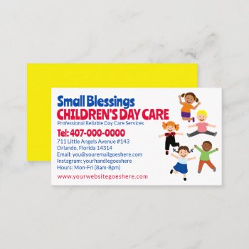 Childcare Daycare Babysitting Services Business Card by WhizCreations at Zazzle