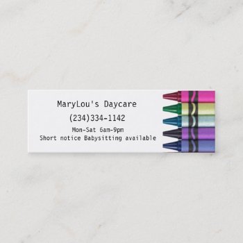 Childcare Daycare Business Card by crystaldream4u at Zazzle