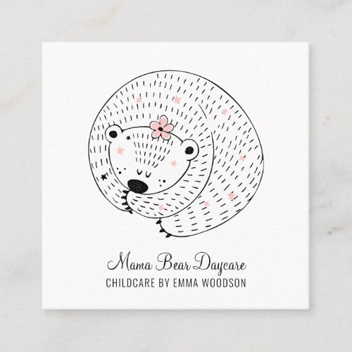 Childcare Daycare Mama Bear Business Card