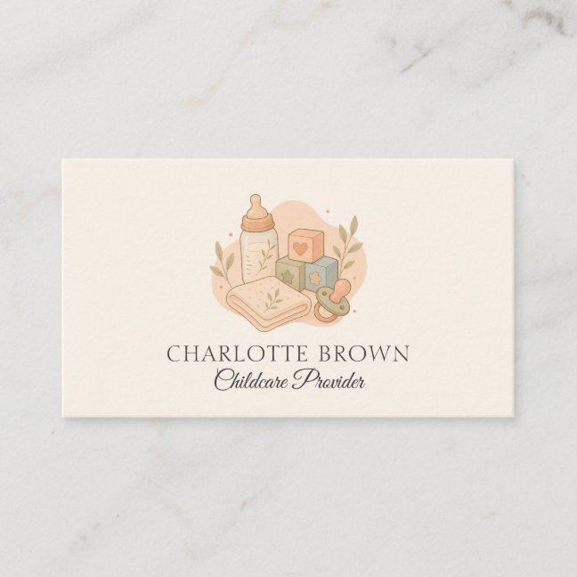 Childcare Daycare Preschool Early Learning Business Card