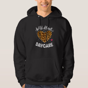 Childcare Director Leopard Daycare Crew School Tea Hoodie
