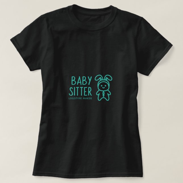 Childcare Logo Daycare Logo Family Brand | Nursery T-Shirt (Design Front)
