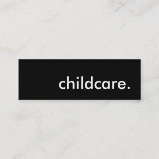 childcare. mini business card