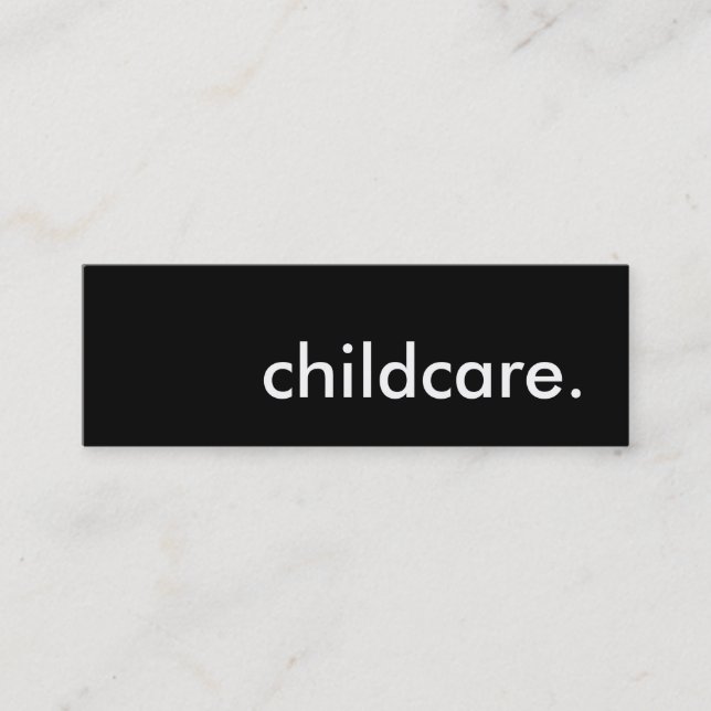 childcare. mini business card (Front)