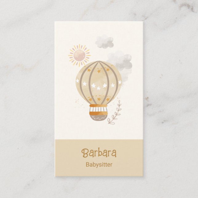  ChildCare Nanny Babysitter Daycare QR CODE Business Card (Front)