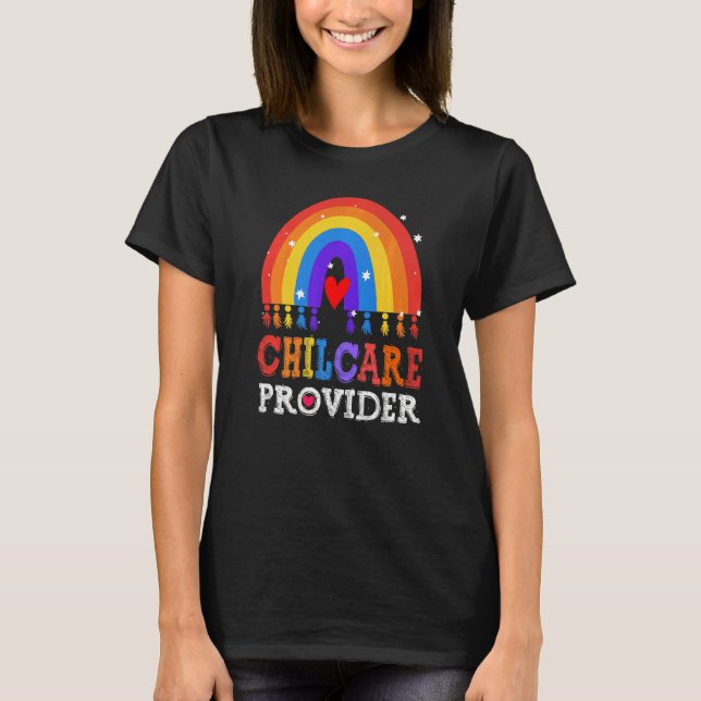 Childcare Provider Director Daycare Crew School Te T-Shirt (Front)
