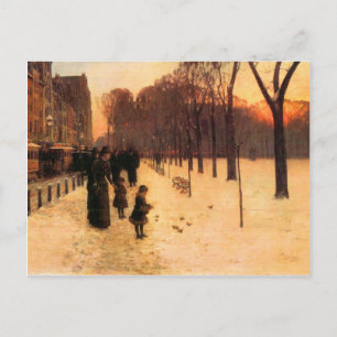 Childe Hassam - Boston in everyday twilight Postcard